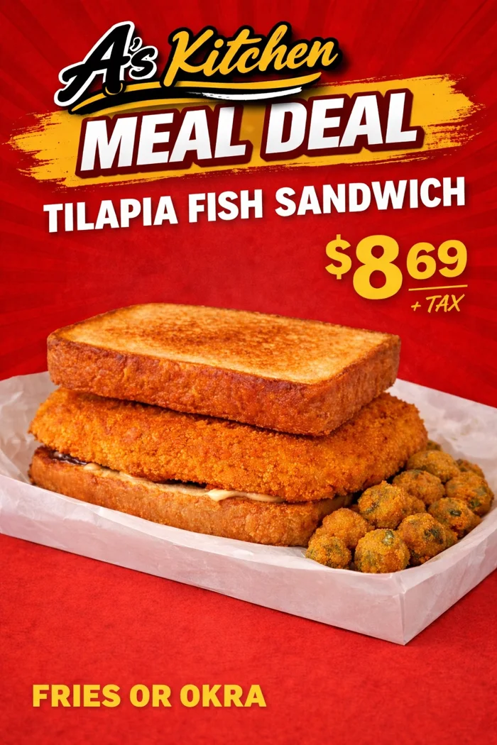 A's Kitchen tilapia plate